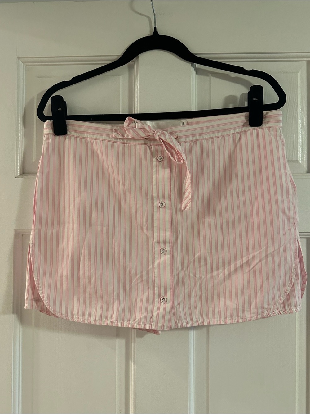 Victoria by Victoria Beckam Women's Pink Stripe Button-Front Skort Size 0